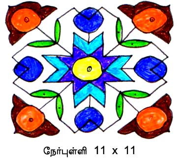 Flower kolam