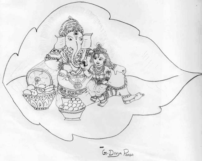 Ganapathy with Krishna