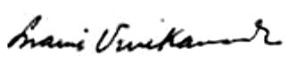 Vivekanandar's Signature